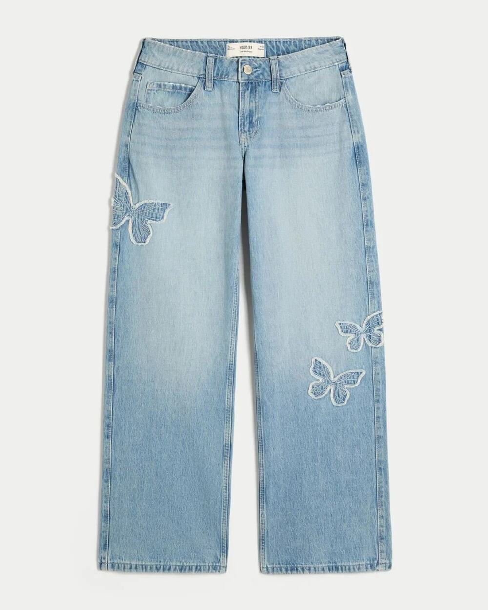 Hollister Jeans WIDE LEG Y2K Ultra High Rise Dad JeanS Butterfly W 27 A010571